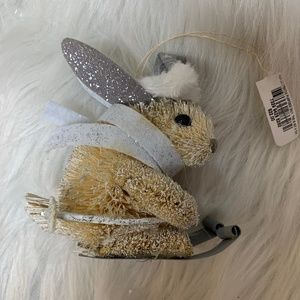 Holiday Lane White Bunny with Party Hat Ornament